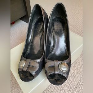 Coach peep toe pump